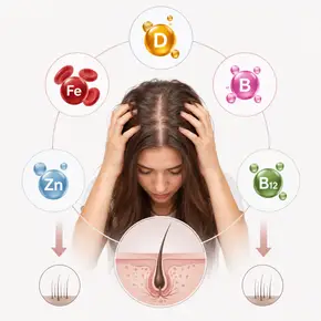 Дефицит витаминов и выпадение волос у женщин